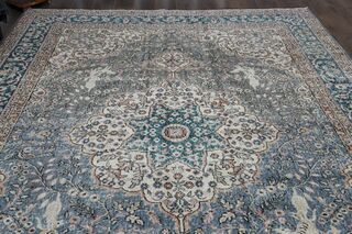 Dark Blue Brown Area Rug - Thumbnail