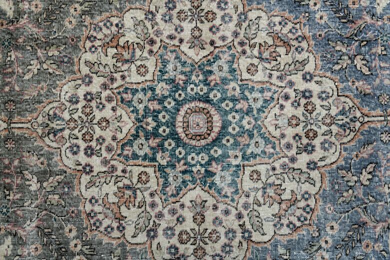 Dark Blue Brown Area Rug