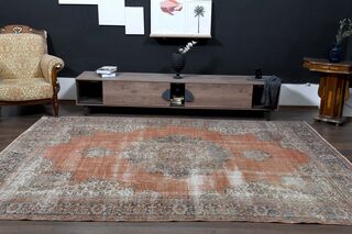 Medallion Handwoven Antique Rug - Thumbnail