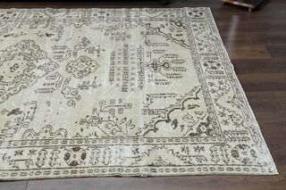 Vintage Oriental Beige Rug - Thumbnail