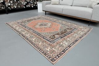 Oushak Turkish Wool Rug - Thumbnail