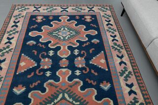 Pink Blue Vintage Rug - Thumbnail