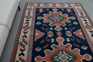 Pink Blue Vintage Rug - Thumbnail