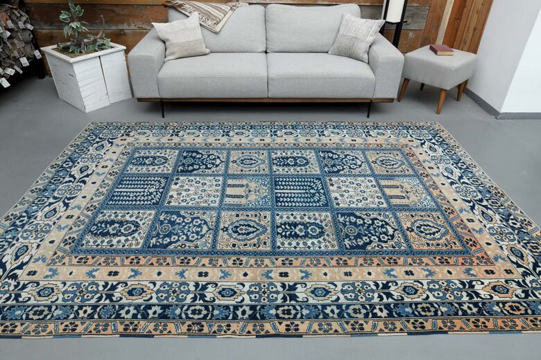 Scandinavian Blue Vintage Rug