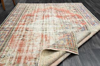 Distressed Antique Rug - Thumbnail