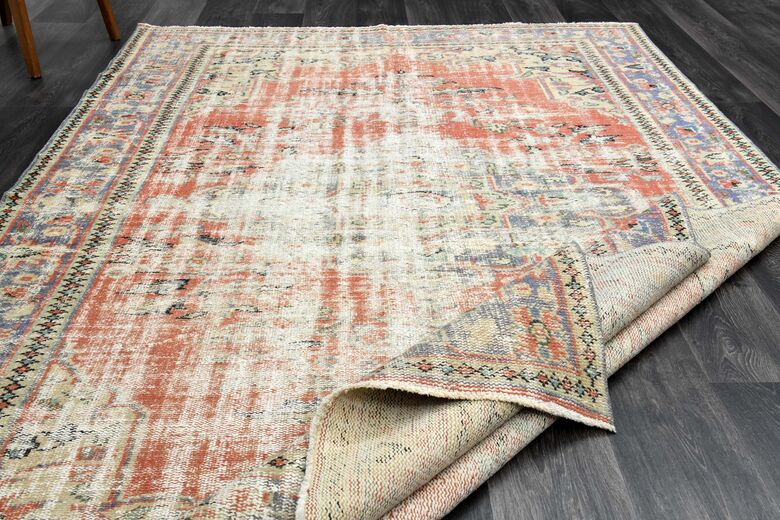 Distressed Antique Rug