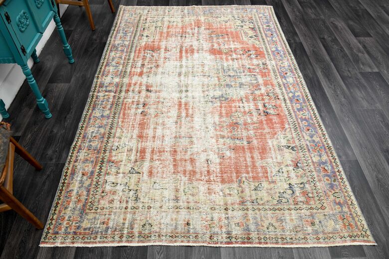 Distressed Antique Rug