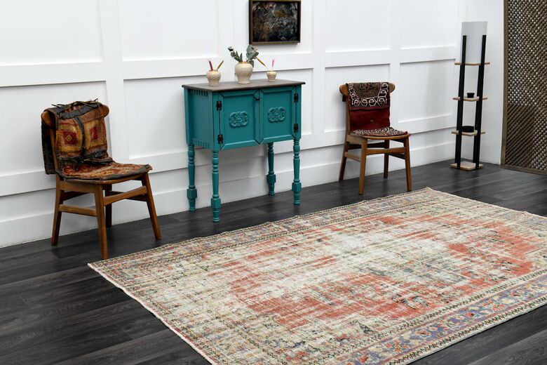 Distressed Antique Rug