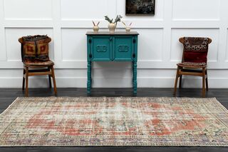 Distressed Antique Rug - Thumbnail