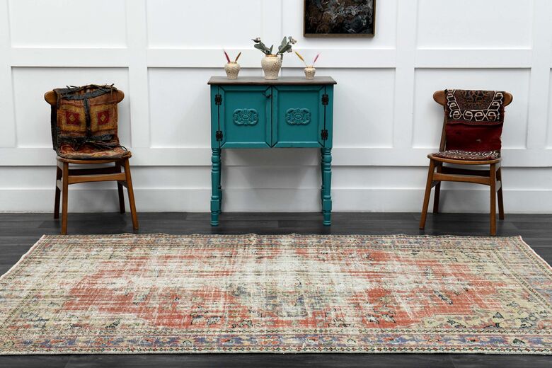 Distressed Antique Rug