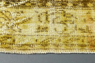 Overdyed Yellow Vintage Rug - Thumbnail