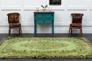 Green Vintage Area Rug - Thumbnail