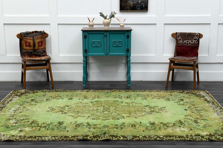 Green Vintage Area Rug