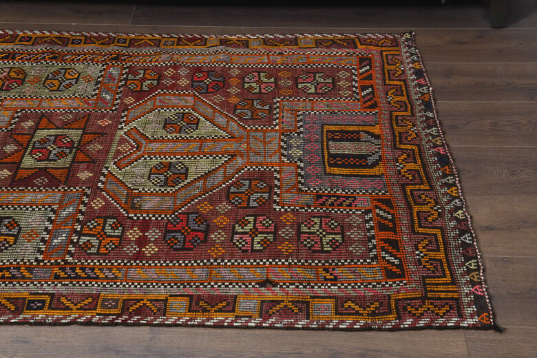 Unique Tasseled Oushak Carpet - Handmade Vintage Rug