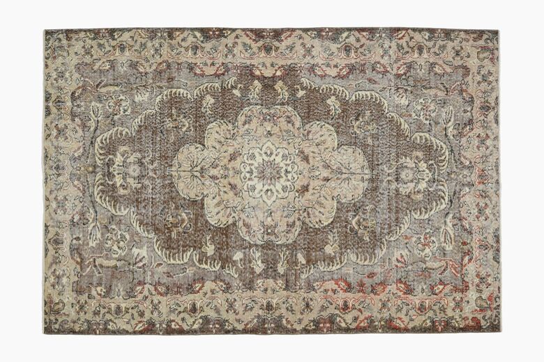 Brown Oriental Vintage Rug