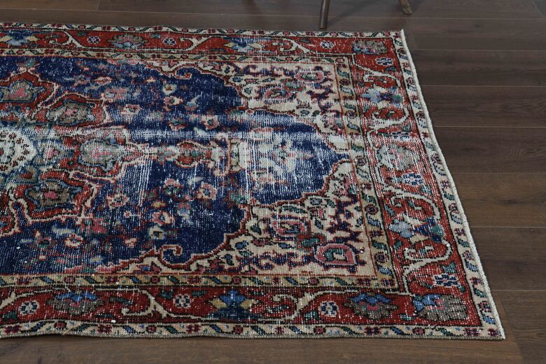 Navy Blue Vintage Area Rug