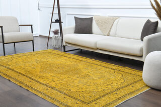 1970's Yellow Area Rug - Thumbnail