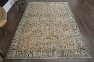 Floral Oushak Area Rug - Thumbnail