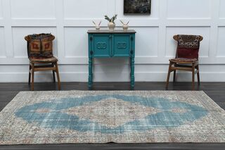 Water Blue Vintage Area Rug - Thumbnail