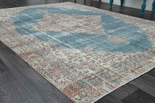 Water Blue Vintage Area Rug - Thumbnail