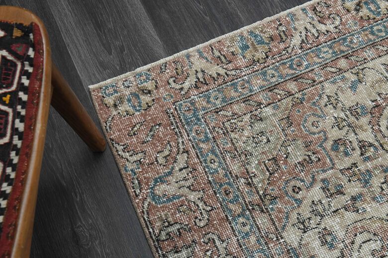 Water Blue Vintage Area Rug