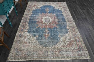 Blue Oriental Vintage Area Rug - Thumbnail