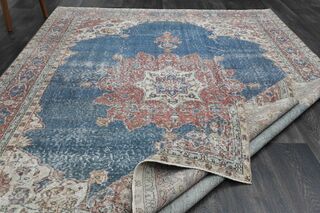 Blue Oriental Vintage Area Rug - Thumbnail