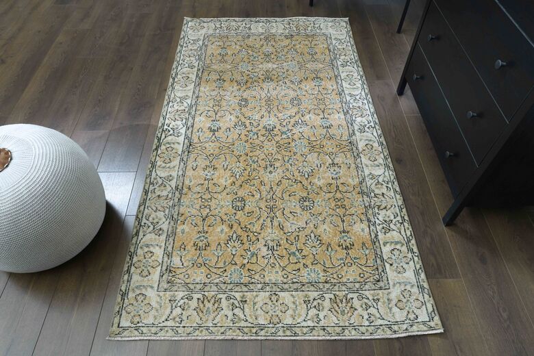 Yellow Vintage Area Rug