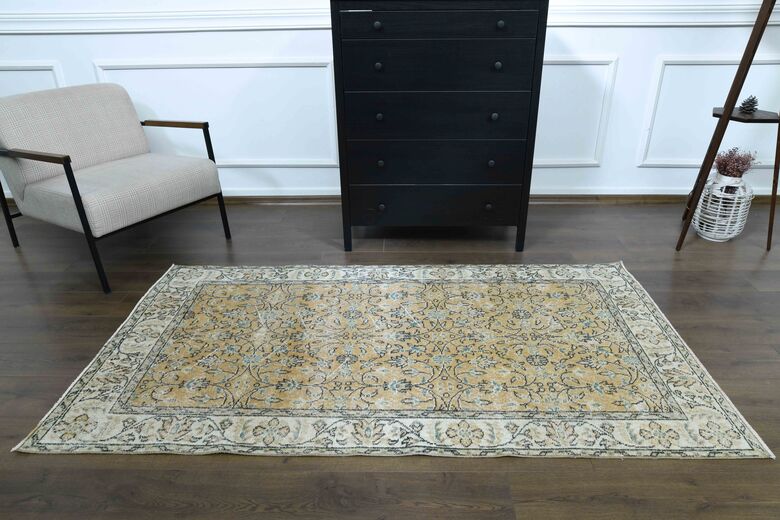 Yellow Vintage Area Rug