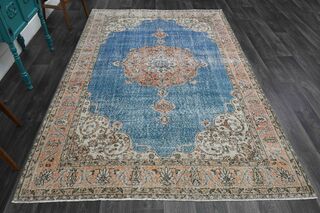 Blue Oriental Vintage Area Rug - Thumbnail