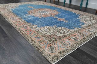 Blue Oriental Vintage Area Rug - Thumbnail