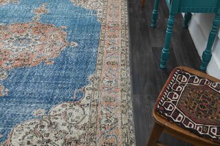 Blue Oriental Vintage Area Rug - Thumbnail