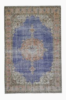 Blue Oriental Vintage Area Rug - Thumbnail