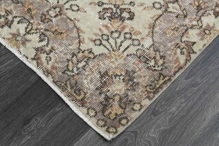 Beige Brown Oriental Vintage Rug - Thumbnail