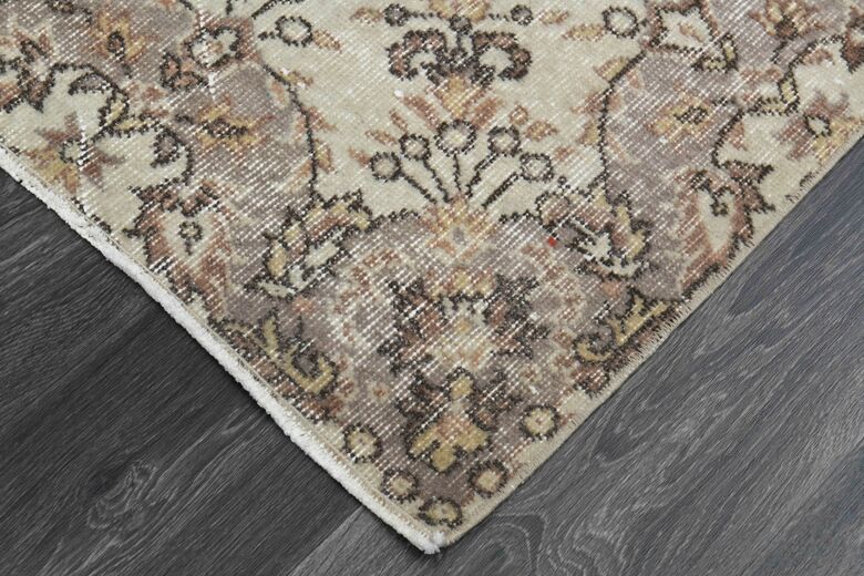 Beige Brown Oriental Vintage Rug