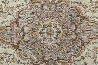 Beige Brown Oriental Vintage Rug - Thumbnail