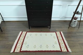 Ikat White Rug - Thumbnail