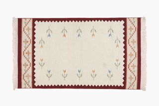 Ikat White Rug - Thumbnail