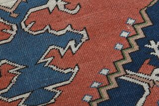 Red & Blue Oriental Vintage Rug - Thumbnail