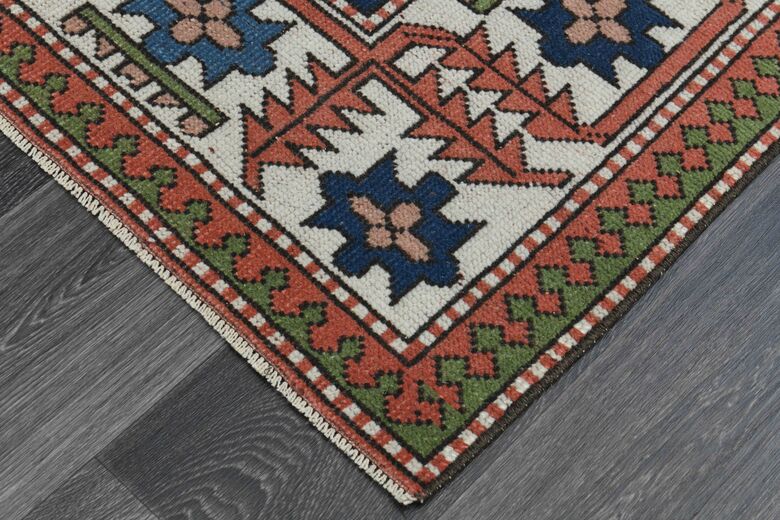 Red & Blue Oriental Vintage Rug