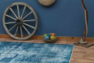 Blue Vintage Area Rug - Thumbnail