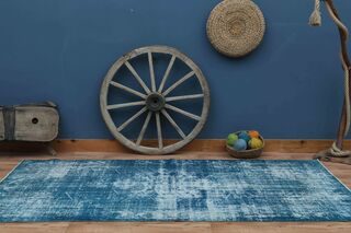 Blue Vintage Area Rug - Thumbnail