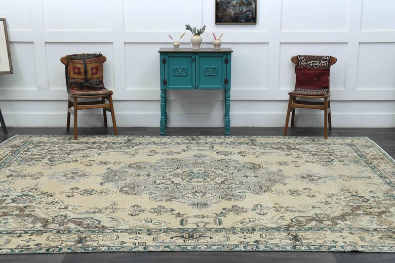 Ecru Oversized Persian Rug