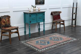 Handmade Vintage Area Rug - Thumbnail