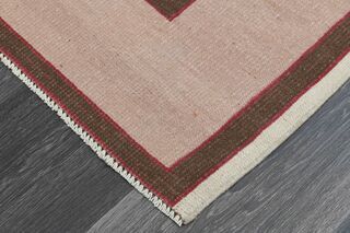 Bordered Geometric Thin Rug - Thumbnail