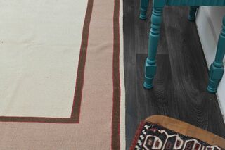 Bordered Geometric Thin Rug - Thumbnail