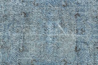 Blue Solid Vintage Rug - Thumbnail