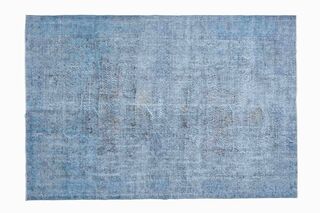 Blue Solid Vintage Rug - Thumbnail