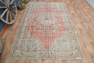 Red Antique Oriental Area Rug - Thumbnail