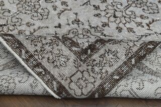 Gray Floral Vintage Area Rug - Thumbnail